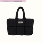 Midnight Black Puffer Tote Bag: Everyday Bag (SHIPS MID DECEMBER)