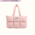 Flamingo Pink Puffer Tote Bag: Everyday Bag