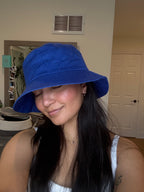Surfside Blue - Blue Cotton Unisex Bucket Hat