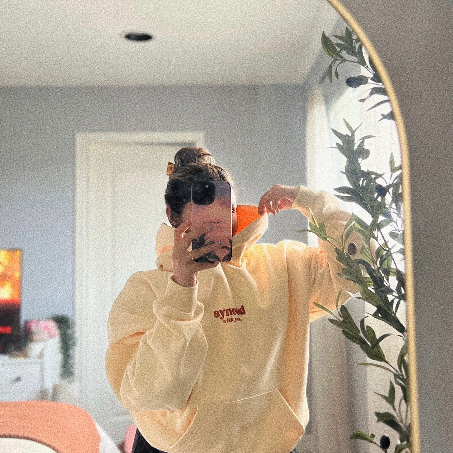 Synced with you BUTTER CREAM Hoodie