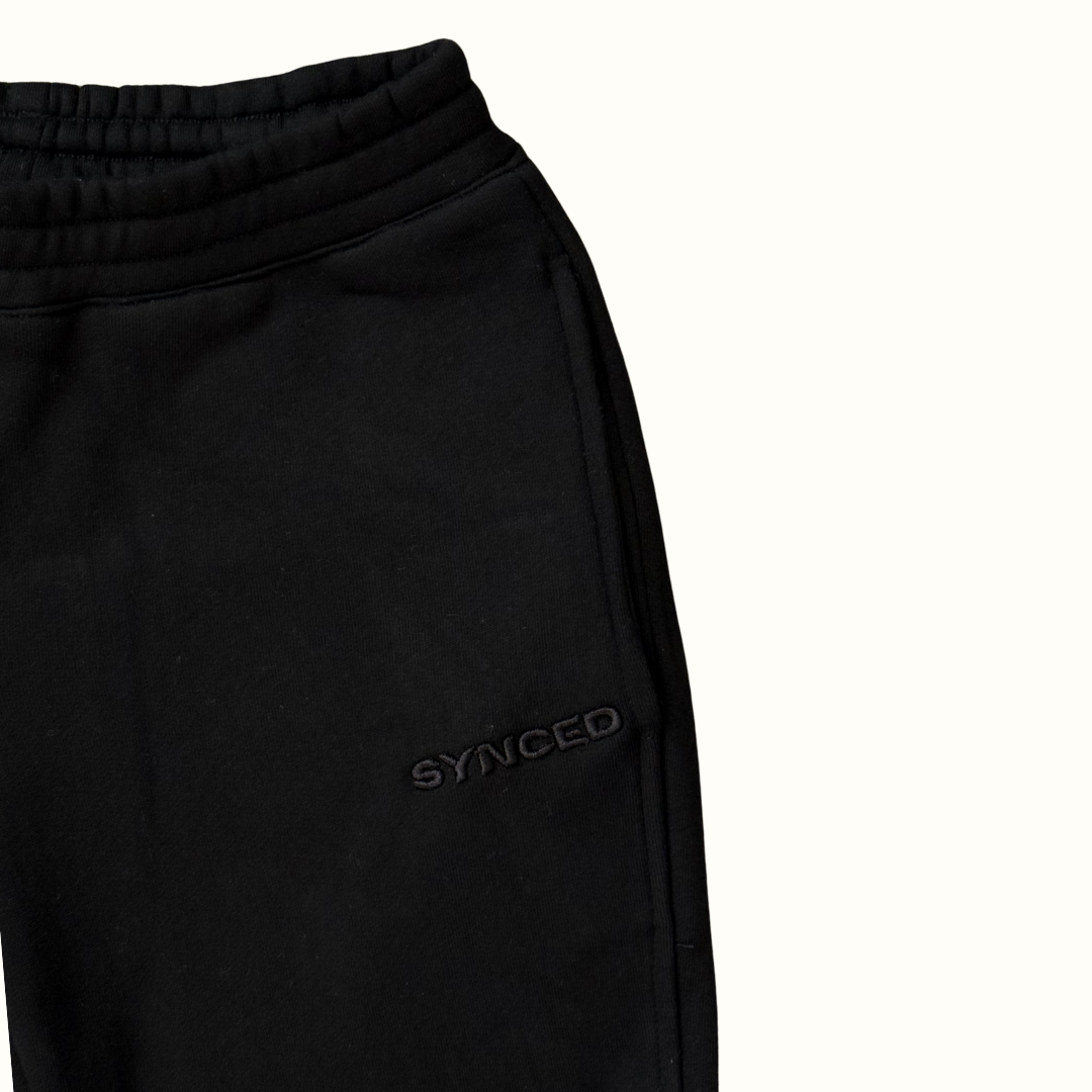 Midnight Black Flared Joggers - Womens
