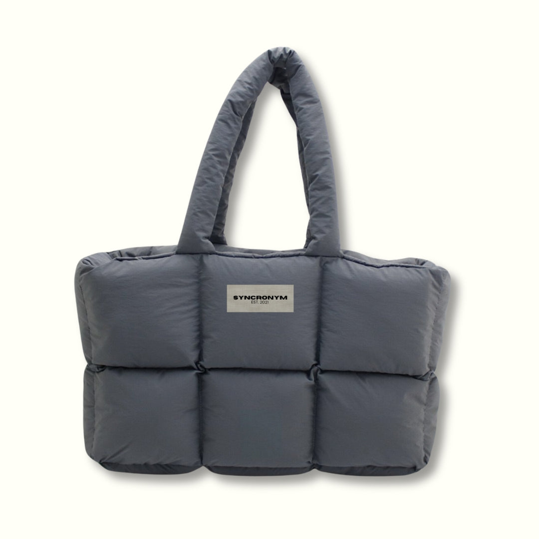 Storm Power Puff: Everyday Navy/Grey Puffer Tote bag