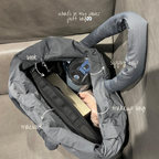 Storm Navy-Grey Puffer Tote Bag: Everyday Bag (SHIPS MID-DECEMBER)