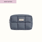 Storm Blue-Grey Puffer Mini Pouch