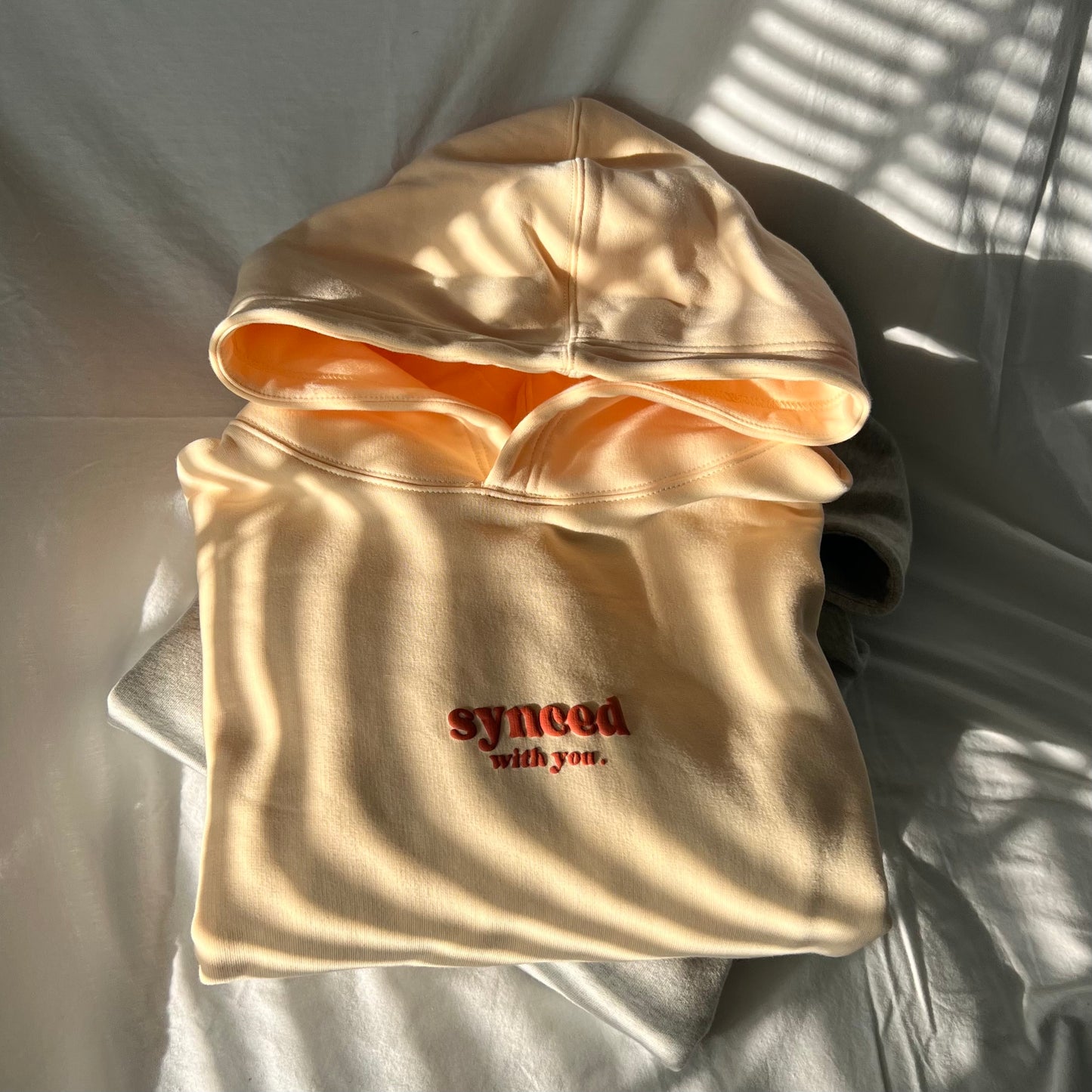 Synced with you BUTTER CREAM Hoodie