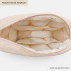 Sand Beige Puffer Mini Pouch