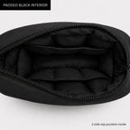 Midnight Black Puffer Mini Pouch