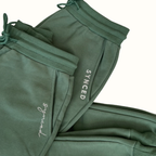 green heavyweight joggers