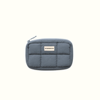 Storm Blue-Grey Puffer Mini Pouch