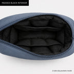 Storm Blue-Grey Puffer Mini Pouch